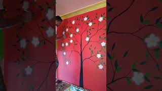 Wall tree painting design [upl. by Schonthal520]