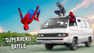 Superheros vs Supercar  Spiderman Venom and Deadpool Go To City [upl. by Inahteb]