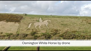 Osmington White Horse by drone [upl. by Swetiana]