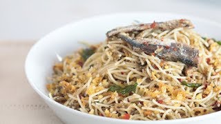 Garlic Pasta with Spanish Sardines Recipe  Yummy Ph [upl. by Hoopen]