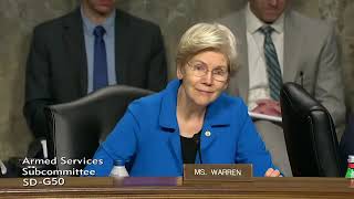 Warren Exchange on Budget Priorities  SASC Subcommittee on Personnel Hearing [upl. by Lala]