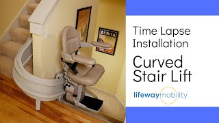 Curved Stair Lift Installation Time Lapse  Lifeway Mobility [upl. by Natye330]