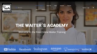 Free Online Training Classcoming Waiter training course Restaurant Service Training for Free [upl. by Olrak]