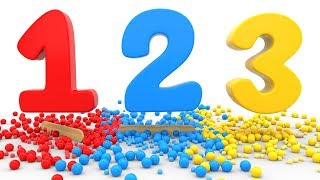 Learn Numbers with Surprise Soccer Balls and Color Balls  Numbers and Colors Collection [upl. by Ursulina80]