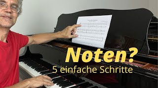 Klavier lernen nach Noten 5SchritteMethode – Tutorial „Ode an die Freude“ [upl. by Leahcam]