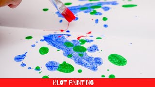 HOW TO DO BLOT PAINTING  EASY FOR KIDS [upl. by Becker]