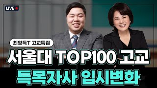 최영득T 서울대 TOP100 고교 amp 특목자사 입시변화 [upl. by Horvitz]