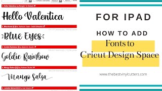 How to Add Fonts to Cricut Design Space on iPad Super Easy [upl. by Naliorf]