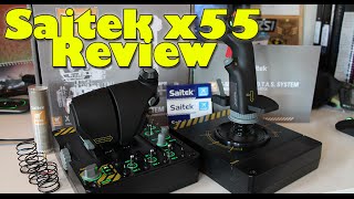 Saitek x55 Rhino HOTAS  Review  Star Citizen [upl. by Naryb]