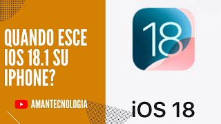 QUANDO VIENE RILASCIATO iOS 181 [upl. by Adnertal923]