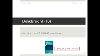 Gesetzliche Schuldverhältnisse  Deliktsrecht 10 [upl. by Pollard]