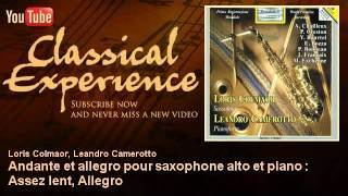 André Chailleux  Andante et allegro pour saxophone alto et piano  Assez lent Allegro [upl. by Vashti]