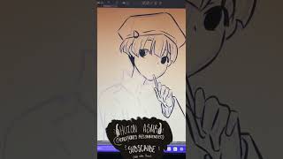 shortvideo Relaxing Drawing with asmr on the Huion [upl. by Ilam43]