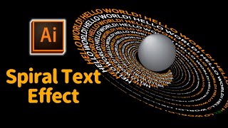 How to Create Spiral Text Effect in Adobe Illustrator [upl. by Sparke]