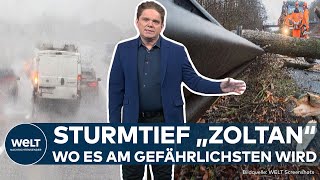 STURMTIEF quotZOLTANquot Schwere Sturmböen – Warnung vor Orkanböen an den Küsten und in den Alpen [upl. by Durrell]