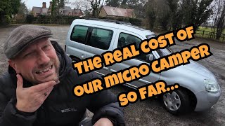 BERLINGO CAMPER  CONVERSION  MICRO VAN CONVERSION UK  VAN LIFE UK  HONEST COST REVIEW 4 [upl. by Costin868]