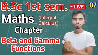 Bsc 1st sem  Maths ch Beta and Gamma Functions by Rahul valiya lec7 aes [upl. by Macomber]