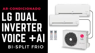 ArCondicionado LG Dual Inverter Voice  AI BiSplit Frio Dois Ambientes [upl. by Yttik782]