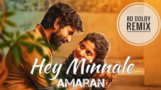 Hey Minnale 8D Dolby song  AMARAN  SIVA KARTHIKEYAN SAI PALAVI DOLBY SONGUSE HEADPHONES 🎧🎧 [upl. by Chafee]