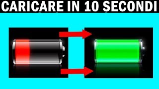 COME CARICARE IN 10 SECONDI LA BATTERIA DEL CELLULARE [upl. by Haymo178]