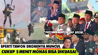 Takjub Presiden Jokowi Mentri TerngangaPanglima P Prabowo Drone Kuda Smp Passusnya Beraksi Di Monas [upl. by Kesia571]