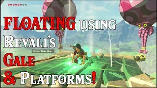 FLOATING using Revali’s Gale amp Platforms WOW in Zelda Breath of the Wild DLC [upl. by Ynwat444]