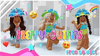 Preppy Outfits 🌴✨💕 Free To Use 💘🐬  Roblox Trend 2023  Fufu Unicorn 💘☆ [upl. by Foah]