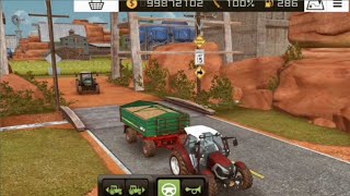 How to sell wheat farming 18 game tractor Lindner Lintrac 90 and trolley Metaltch DB 8000 in FS 18 [upl. by Nyllewell]