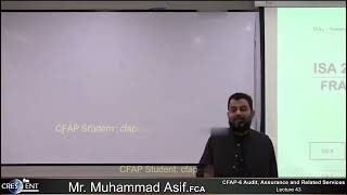 CFAP 6 Lecture 43A  Sir Muhammad Asif  December 2023  Audit  Assurance and Related Services [upl. by Christean]