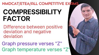 130 Compressibility Factor Positive amp negative deviation from ideal gas behavior NMDCAT ETEA mcqs [upl. by Ydnih]