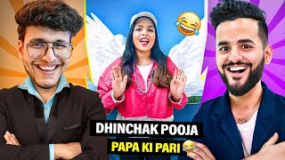 Try Not To Laugh vs My Brother Dhinchak Pooja Papa ki Pari Edition [upl. by Proctor]