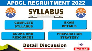 APDCL Recruitment 2022  Syllabus and Details  Study insight [upl. by Reivaj]