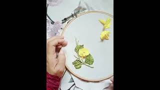 Convolvulus Flower Ribbon Embroidery Tutorial [upl. by Gnilyam13]