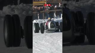 1936 Auto Union Type C V16 sliding on the ice [upl. by Ekyt724]