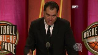 Arvydas Sabonis Basketball Hall of Fame Enshrinement Speech [upl. by Aisyram]