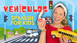 Desarrollo del Lenguaje para niños  Vehículos para Niños en Español con Ana Banana [upl. by Adnohsirk349]