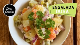 Ensalada Rusa Ensalada de patata ‣‣ Fácil saludable y sin mayonesa ‣‣ Ver receta [upl. by Shull730]