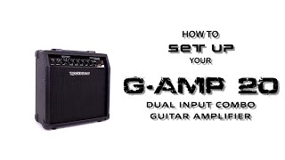 How To Set Up Your Rockville GAMP 20 Watt Guitar Amplifier Dual Input Combo Amp Bluetooth amp Delay [upl. by Perot]