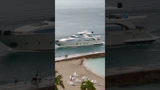 Massive yacht captured from above at the Haulover Inlet Filmed for us by my good friend Scott [upl. by Negam908]