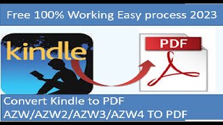 convert kindle books to pdf 2023  Convert Kindle To PDF  convert azw to pdf  kindle to pdf drmre [upl. by Atihana875]