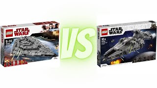 LEGO Star Wars Star Destroyer vs Light Cruiser Comparison 75190 vs 75315 [upl. by Otilesoj]