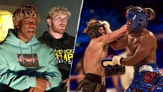 KSI amp Logan Paul Rewatch The First Boxing Fight  40 Days [upl. by Winchell]