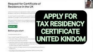 Tax Residency Certificate  Apply Online [upl. by Elbertine833]