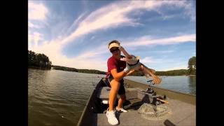 River Monster Longnose Gar Fishing Lake Allatoona GoPro [upl. by Ydoc]