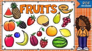 LAS FRUTAS EN INGLÉS Y ESPAÑOL  COMIDA EN INGLÉS Y ESPAÑOL [upl. by Bush699]