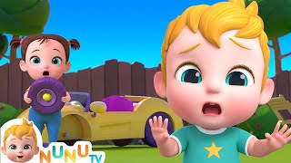 Wheels On The Car Go Round And Round  Nursery Rhymes amp Kids Songs  NuNu Tv [upl. by Aw]