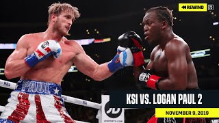 FULL FIGHT  KSI vs Logan Paul 2 DAZN REWIND [upl. by Nera243]