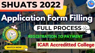 SHUATS 2022 APPLICATION FORM FILLING PROCESS  shuats agriculture university allahabad [upl. by Siuqram]