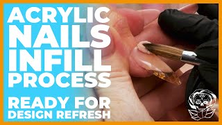 Acrylic Nails  Infill Process [upl. by Yatnwahs]