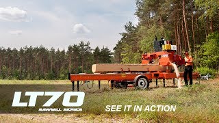 LT70 Mobile Sawmill in Action  WoodMizer [upl. by Garnette]